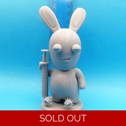 COMING SOON - Rabbid - Covid statue -resin 3D printed